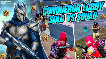 Solo vs Squad Gameplay in Conqueror Lobby 🔥 Insane Clutches & Squadwipes | BGMI
