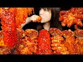 ASMR (COOKING & EATING) SPICY SEAFOOD (LOBSTER TAIL, OCTOPUS, SHRIMP, COCKLE, SQUID, ENOKI MUSHROOM)