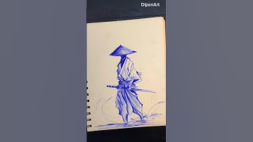 Pen work 💪 The samurai quick sketch #art #animedrawing #samurai