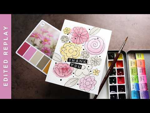 EDITED LIVE REPLAY - Fun & Easy Watercolor Card (Minimal Supplies!)