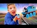 Caleb's Exciting Pretend Play with Trains 🚂 | Fun with Mommy, Thomas & Friends!