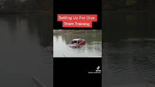 Tow truck setting up for dive Team training.