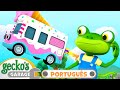 Caminhão de Sorvete Movido a Foguete! | 2 HORAS DO GECKO! | Desenhos Animados Infantis em Português