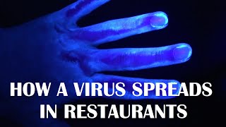 How a virus can spread in Restaurants - Black Light Experiment