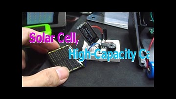 Solar Cell (Solar Battery), 10000uF Big Capacitor,  and Arduino ATtiny85 (能睡眠省電的太陽能Arduino震動感測鳥鳴器)