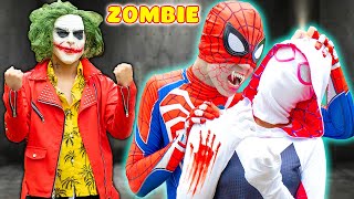 Team Spiderman vs Team Bad Guy Joker | Spider Man Transform Zombie Very Sad Story Live Action Battle