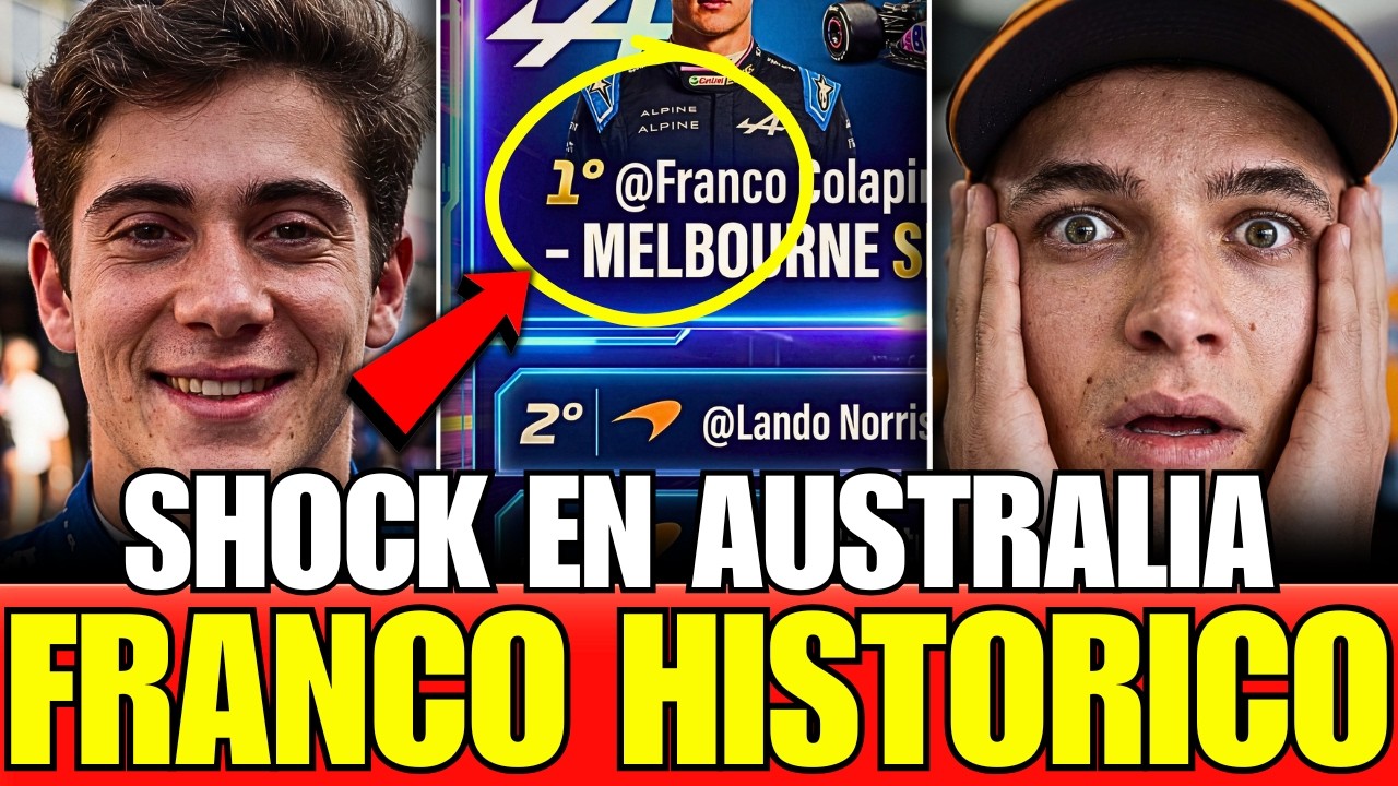 ¡Franco COLAPINTO HIZO HISTORIA en AUSTRALIA! NADIE fue MÁS RÁPIDO que ÉL Alpine está SORPENDIDO!