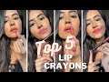 Top 5 Lip Crayons | Lip Swatches  #shorts