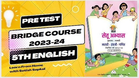 5th Pre -Test | Bridge Course 2023-24 | Subject English | with explanation
