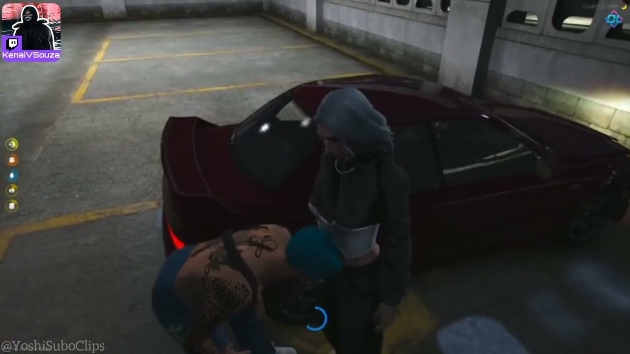 Yoshi despidiéndose de Alexandra con Tetoko escondido en el baul