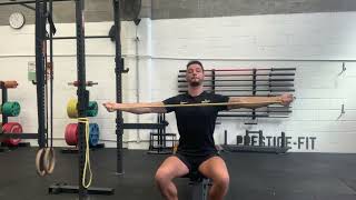 Seated Banded Pull Aparts demonstration