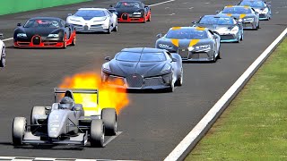 Bugatti Hypercars vs Formula Jet Engine - Drag Race 20 KM