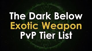 Destiny The Dark Below: Exotic Weapon PvP Tier List (The Best and Worst Weapons)