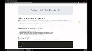 Python End To End Course Tutorial | Variables In python programming #5