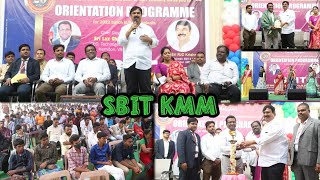 SBIT Orientation Program in Khammam