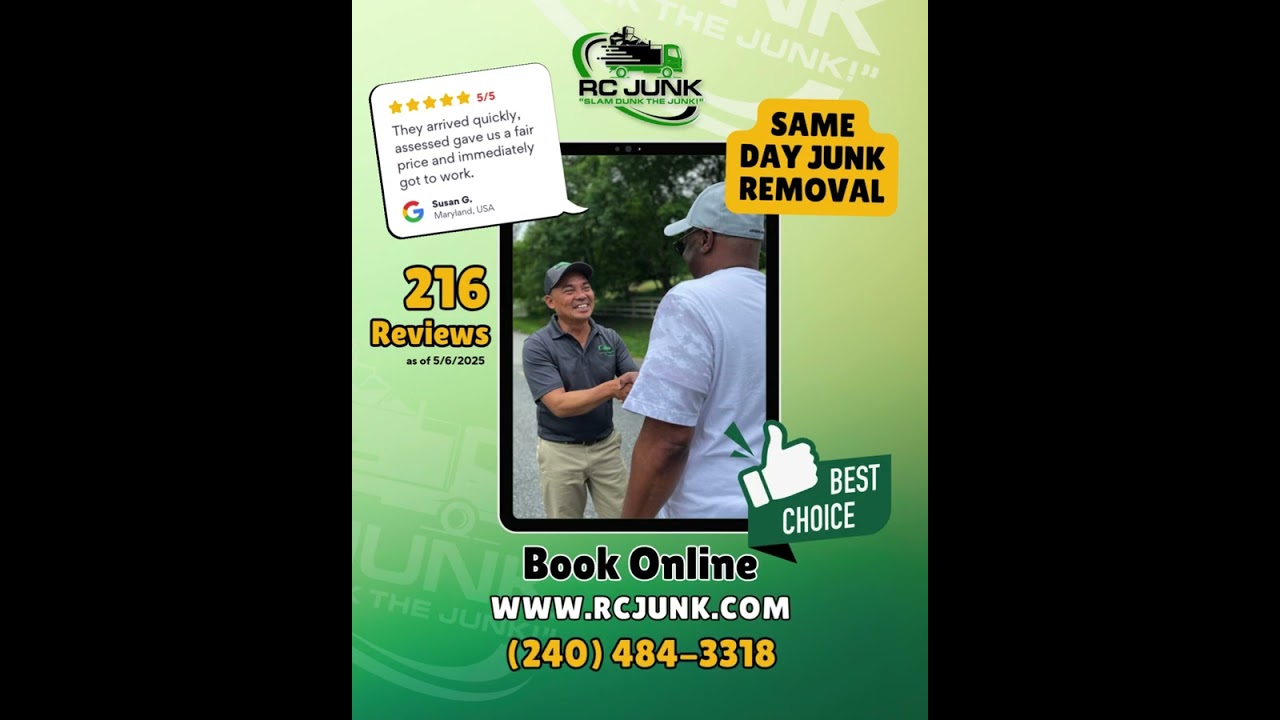 🟢💥 SAME DAY JUNK REMOVAL in the DMV! 💥🟢