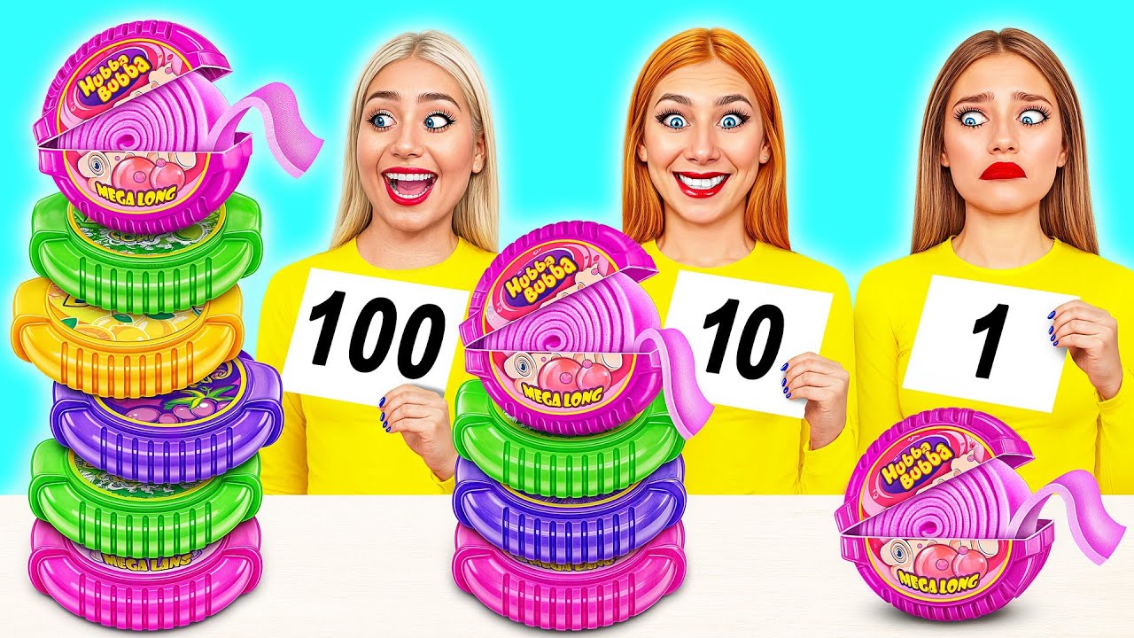 100 Vrstev Jídla Výzva | Fantastické Potravinové Hacky Bubba DO Challenge