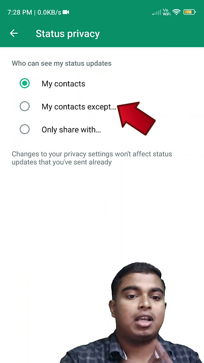How to set Whatsapp Status Privacy