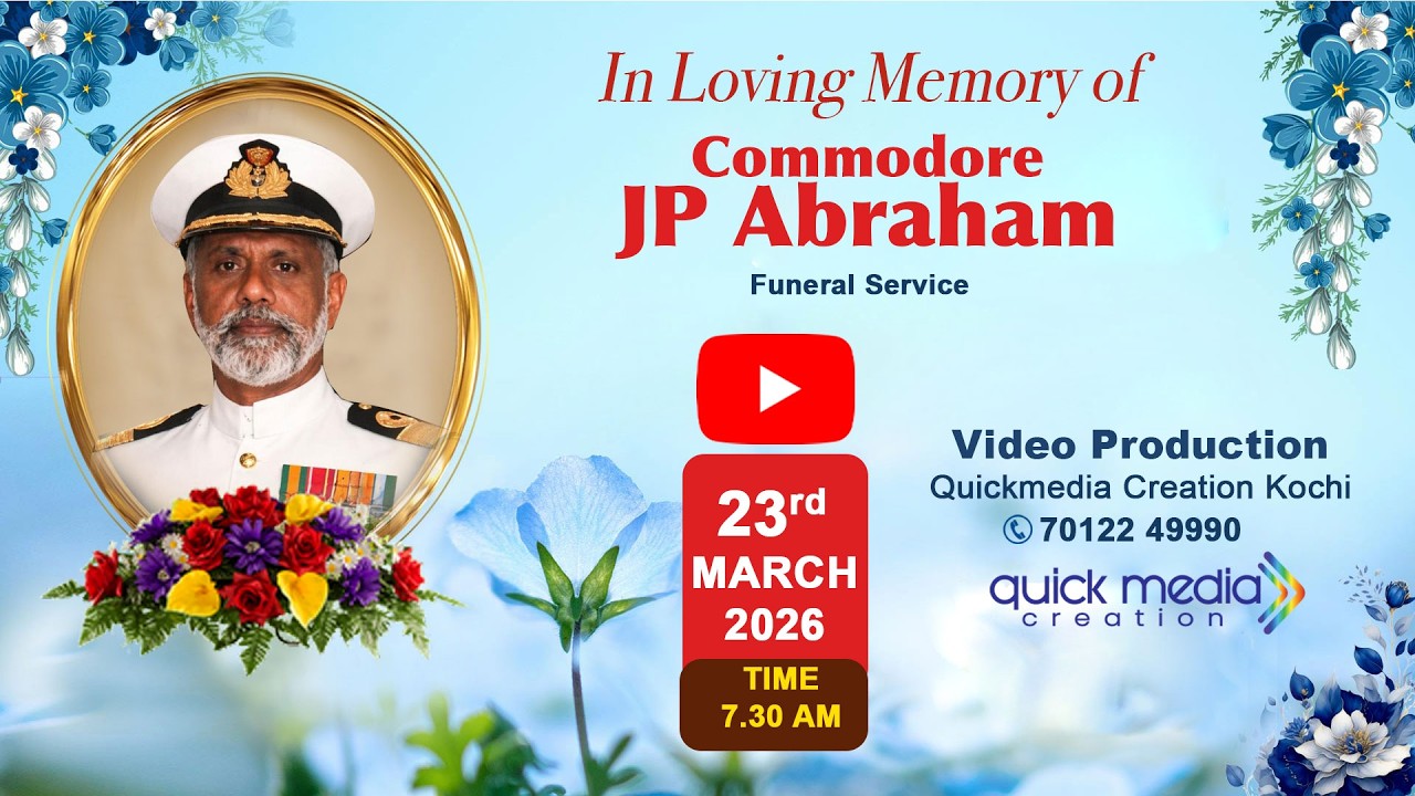 Commodore JP Abraham | Funeral - YouTube