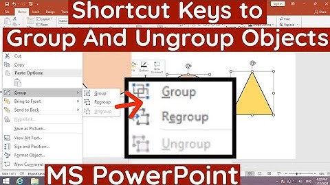 Shortcut Keys to Group and Ungroup Objects in MS PowerPoint | Group and Ungroup Objects with Hot Key