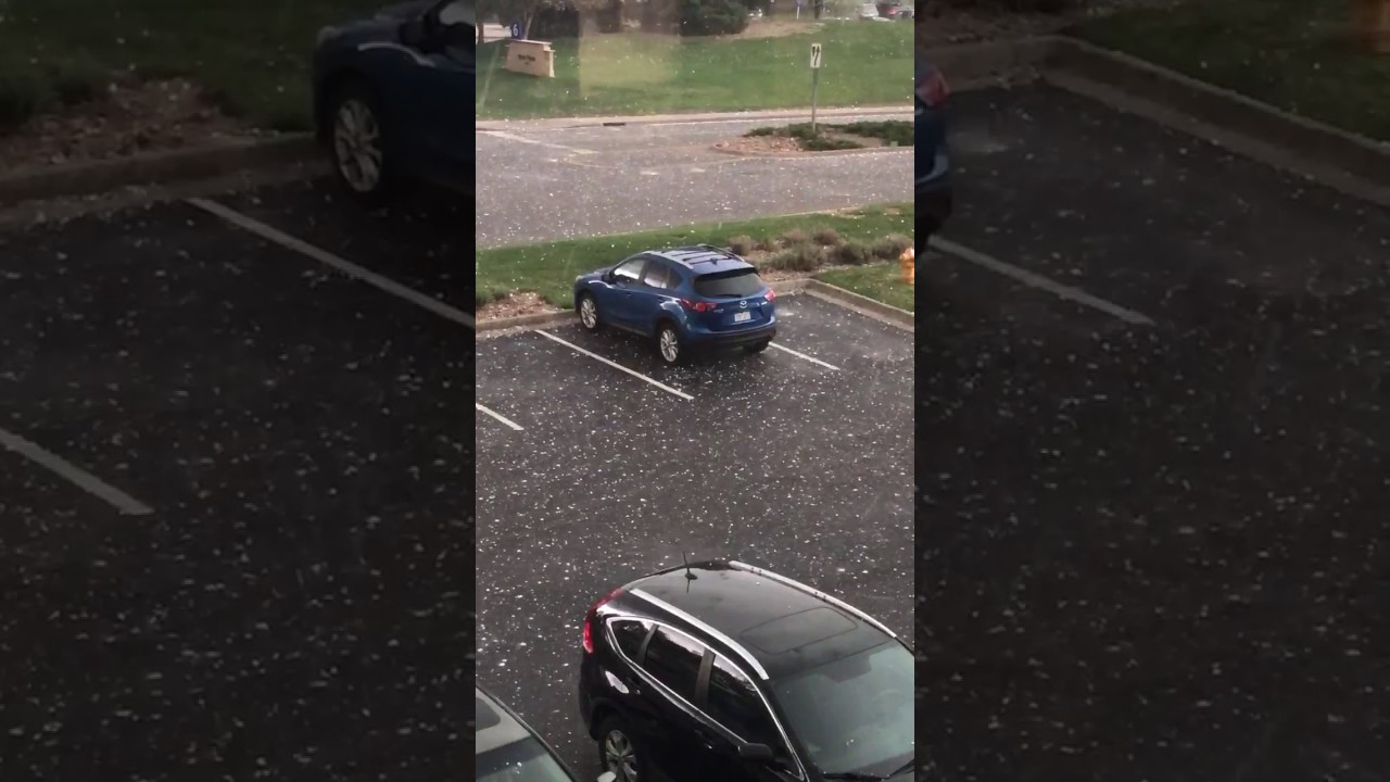 5/8/17 Hail Storm Blows Out Back Windshield - YouTube