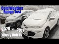 2017 vs. 2020 Chevy Bolt EV: Cold Weather Range Test + Efficiency Comparison