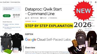 [NEW 2026] Dataproc: Qwik Start - Command Line | Google Arcade | #GSP104