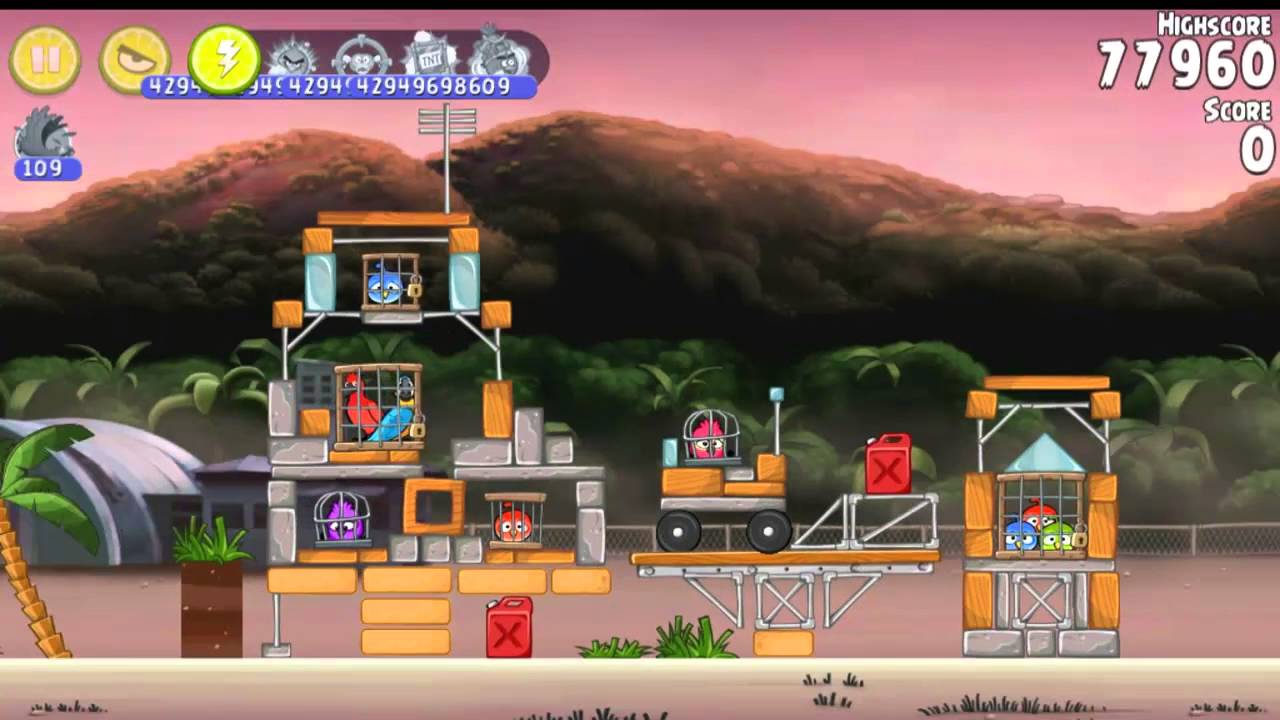 Angry Birds Rio Airfield Chase All levels