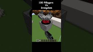 100 Pillagers vs iron golem | #minecraft #shorts #gaming