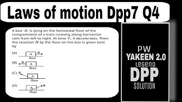 a box a lying on the horizontal floor of the compartment of a train running along horizontal rails