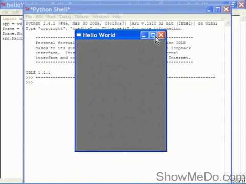 wxPython Beginners 2 HelloWorld  English