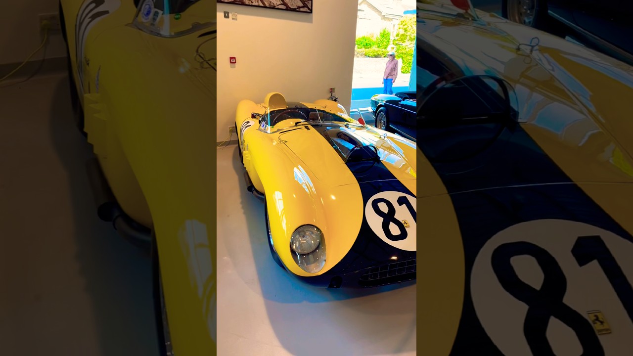 CLASSIC 1956 FERRARI 290 MM SPYDER SCAGLIETTI AT JOE MACARI PERFORMANCE CARS! #shorts #cars #viral