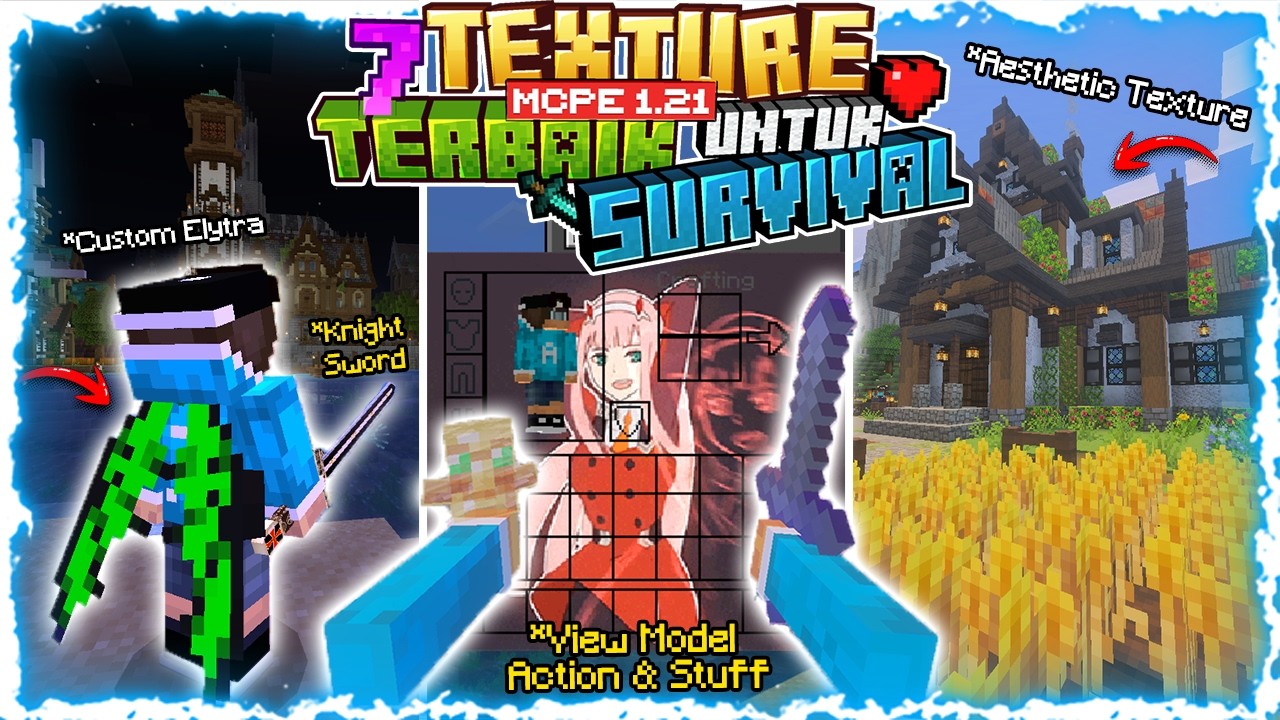 BEST‼️ 7 TEXTURE PACK KEREN & RINGAN YANG COCOK UNTUK SURVIVAL ...