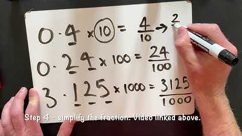 How to convert a decimal into a fraction and vice versa