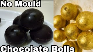 Chocolate Bolls Recipe | Chocolate Bolls For Cake Decoration | Chocolate Boll,sphere making tutorial