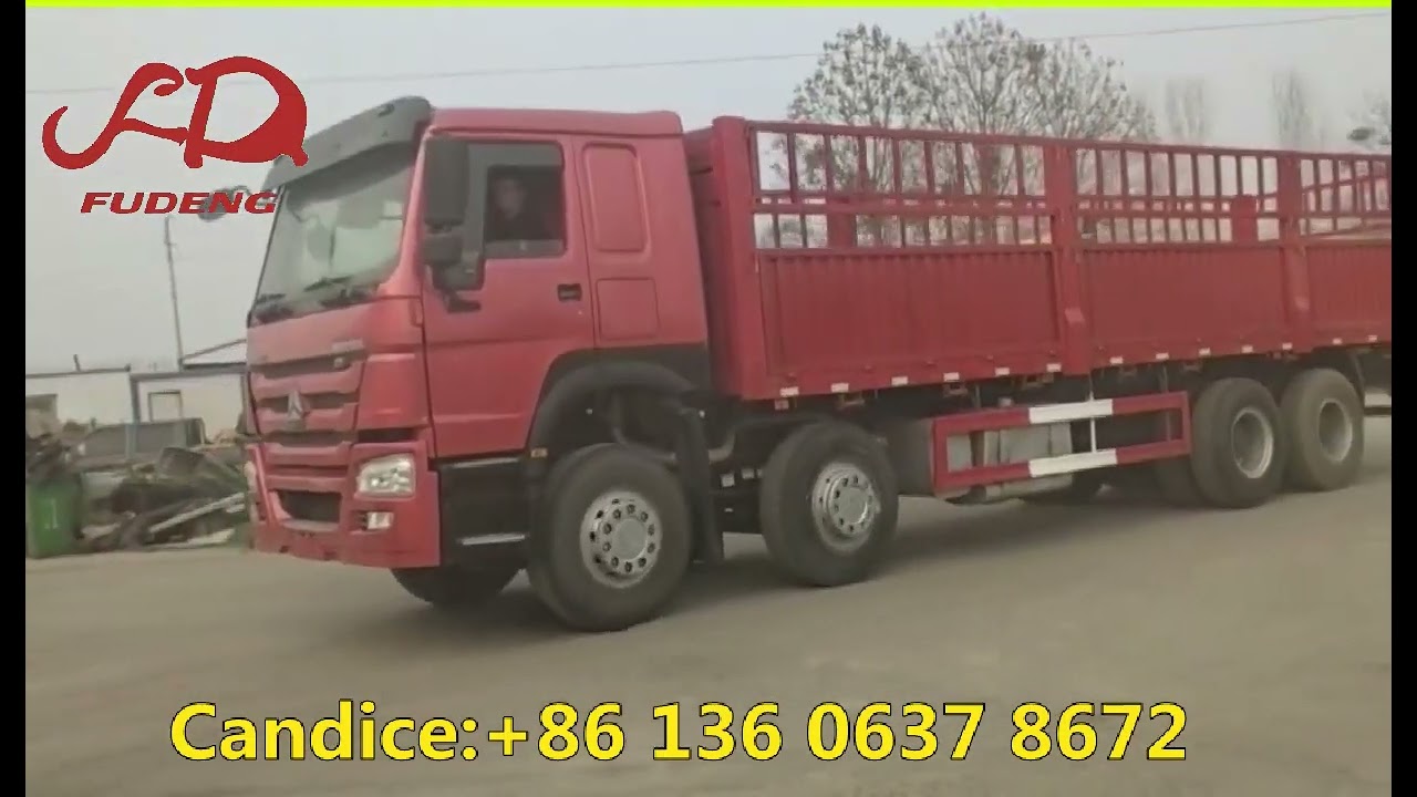 Used cargo truck well refurbished second hand fence wall truck HOWO