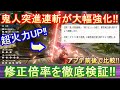 【双剣】鬼人突進連斬が大幅強化‼修正倍率を徹底検証‼スライド斬りと斬り払いの倍率も判明！【MHRサンブレイク】【鬼人突進連斬】【アプデ】