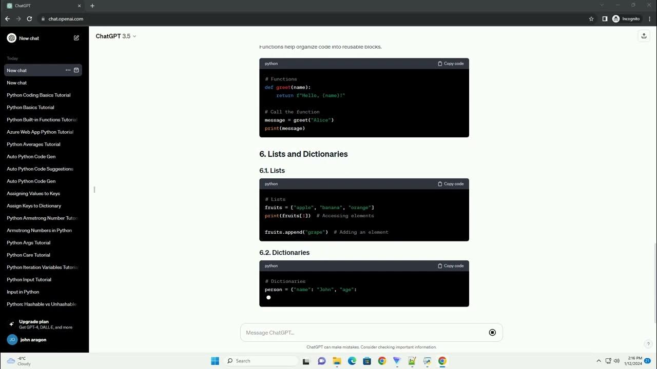 basic concepts of python language - YouTube
