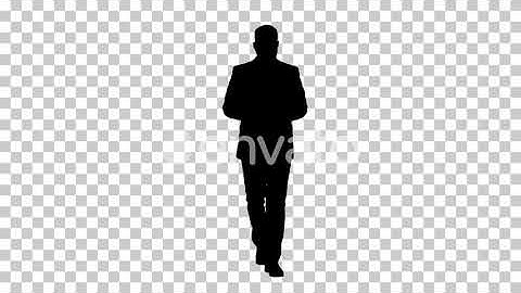 Silhouette Man walking, Alpha Channel | Motion Graphics - Envato elements