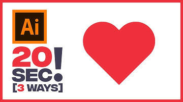 3 QUICK Ways to Create Heart Shape in Illustrator - Adobe Illustrator Tutorial