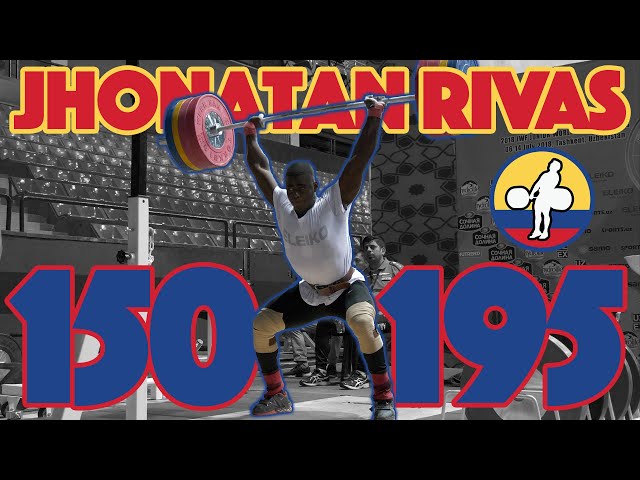 Jhonatan Rivas Training Hall (195kg Clean and Power Jerk + 150kg Snatch) - 2018 Junior Worlds [4k60] class=