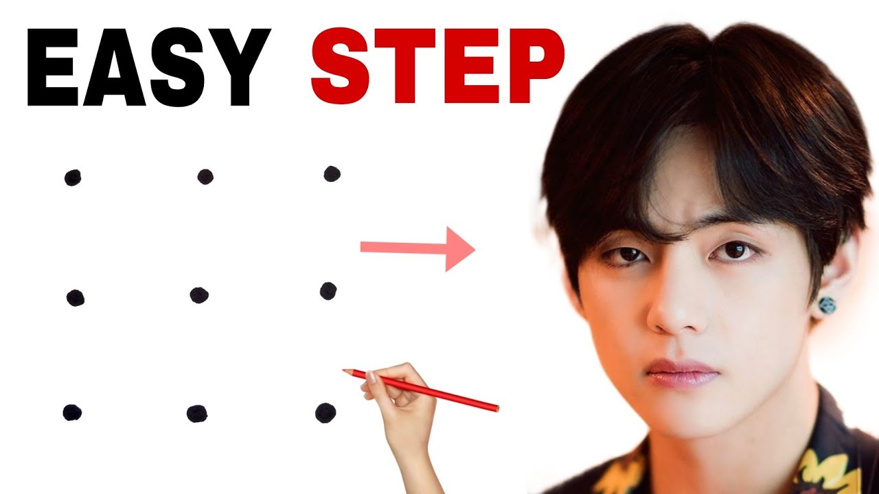 BTS V Kim Taehyung drawing // Pencil drawing BTS - YouTube