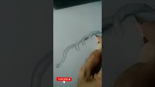 snake pencil drawing easy ?✏ youtubeshorts shorts