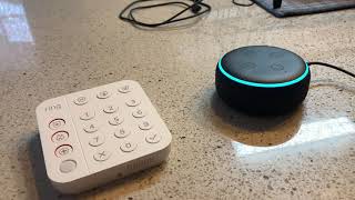 How to link you Alexa account to your ring security system and showing what features it provides.