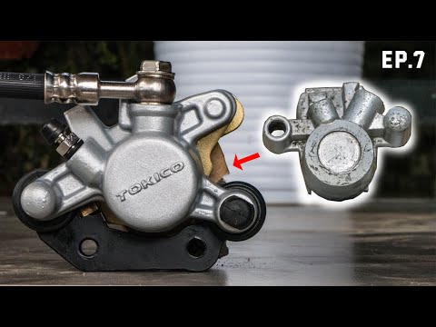 Brake system overhaul 2001 kawasaki kmx125 rebuild episode 7 - YouTube