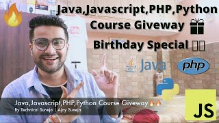 Java, Javascript, PHP, Python Course Giveway - Want to participate  🔥🔥