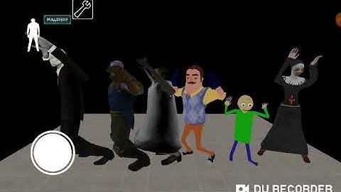 The nun,Thanos,baldi,granny,neighbor and slenderman dancing