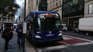 MTA BUS: M3, M4, M5-LTD bus action @ 5th Avenue & West 42nd Street