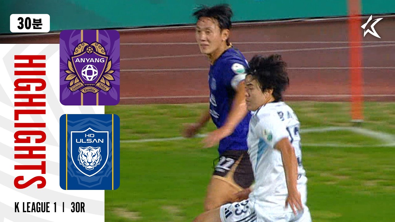 [K리그1] FC안양 2 : 1 울산 HD FC 경기 결과·하이라이트