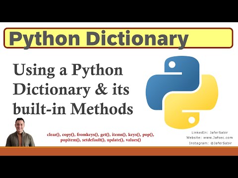 Python Dictionary and Methods (clear(), copy(), get(), items(), keys(), pop(), update(), values())